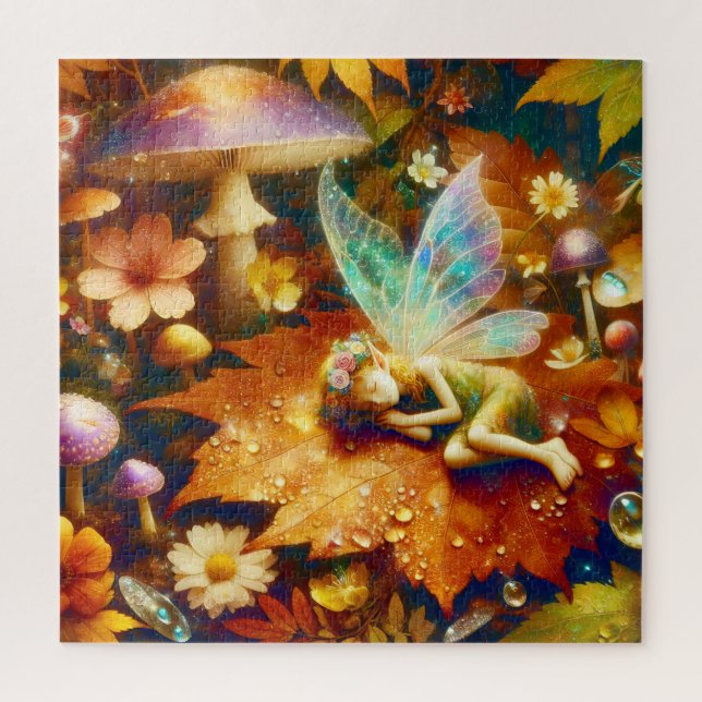 Puzzle Cute Little Whimsical Fairy Sleeping Blond (Vertical)