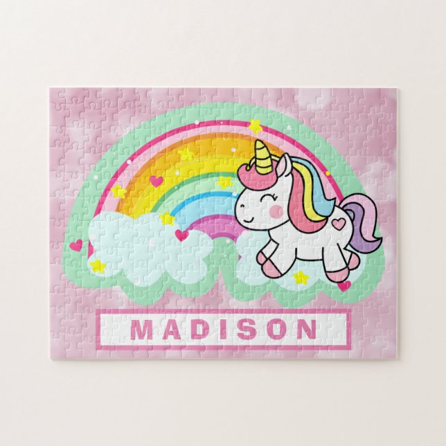 Puzzle Cute Magique Unicorn Arc en ciel (Horizontal)