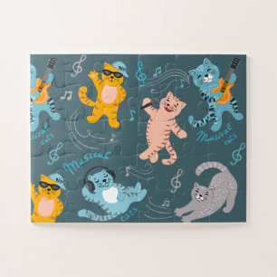 Puzzle Cute Musical Chats Motifs Enfants