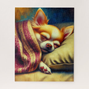 Puzzle Cute Napping Chihuahua
