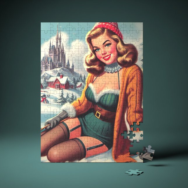 Puzzle Cute Retro Winter Pin-up (Créateur téléchargé)
