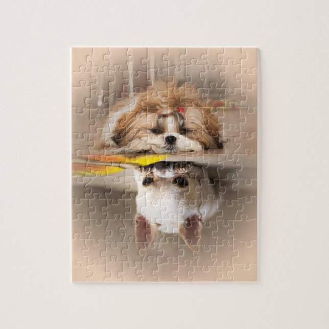 Puzzle Cute shih tzu et chihuahua (Vertical)