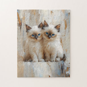 Puzzle Cute Siamese Kittens peinture