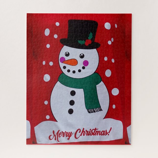 Puzzle Cute Snowman (Vertical)