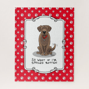 Puzzle Cute Spoten Rotten Chocolate Labrador Retriever