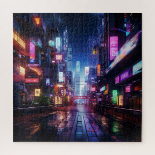 Puzzle Cyberpunk City Night