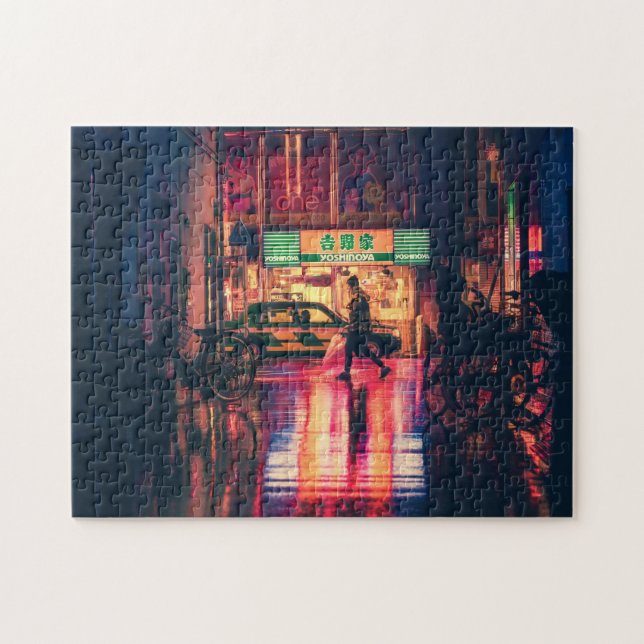 Puzzle Cyberpunk puzzle, cool scifi japon scène de rue (Horizontal)