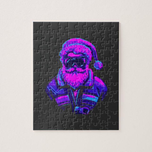 Puzzle Cyberpunk Santa Claus (Vertical)