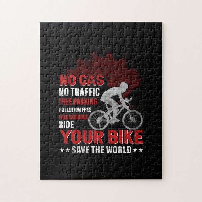 Puzzle Cyclisme Art Non Gaz Pas De Trafic (Vertical)
