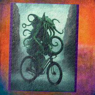 Puzzle Cycliste Eldritch : Cthulhu fait du vélo