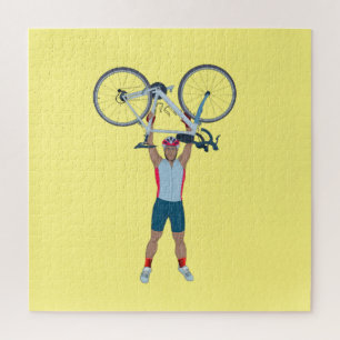 Puzzle Cycliste Levage d'un vélo