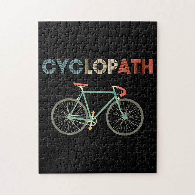 Puzzle Cyclopath Bicyclette amusant Humour cycliste (Vertical)