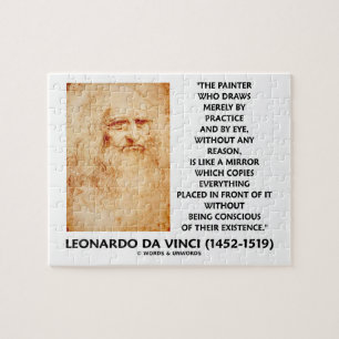 Puzzle Da Vinci Peintre Pratique Oeil Raison Miroir Citat