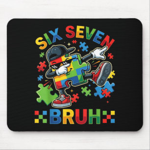 Puzzle Dabbing Bruh 67 Six Seven Boys Kids Autism Mouse Pad