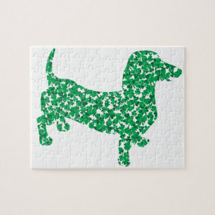 Puzzle Dachshund de la Saint-Patrick