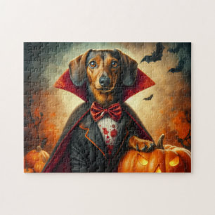 Puzzle Dachshund Halloween