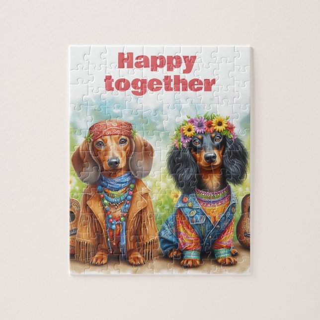 Puzzle Dachshunds (Vertical)