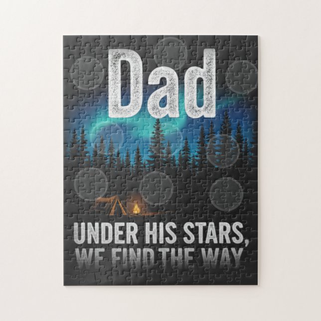 Puzzle Dad Northern Lights Camping (Vertical)