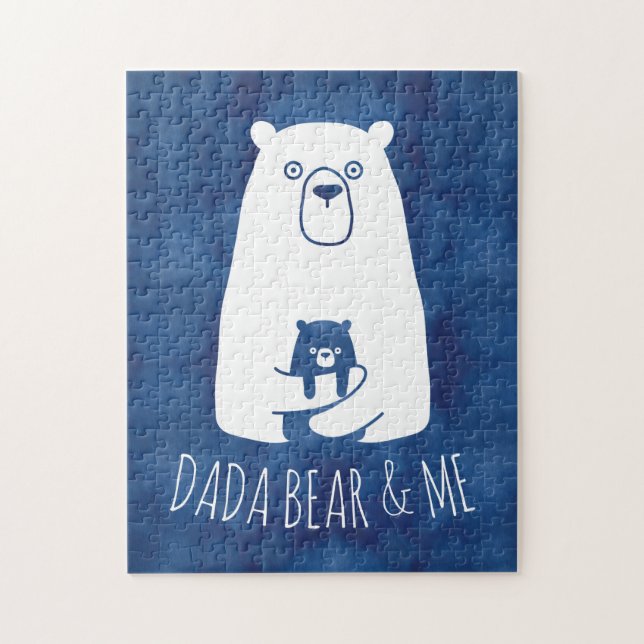 Puzzle DADA BEAR & ME | Papa Enfants Fils Fils Ours Dada (Vertical)