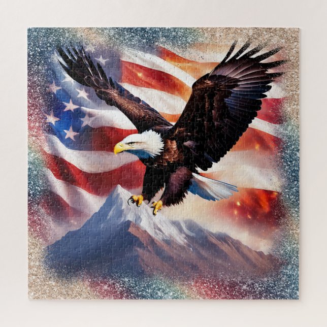 Puzzle d'aigle patriotique (Vertical)
