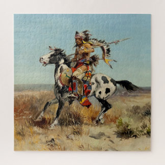 Puzzle "Dakota Chief" Art occidental de Charles M Russell