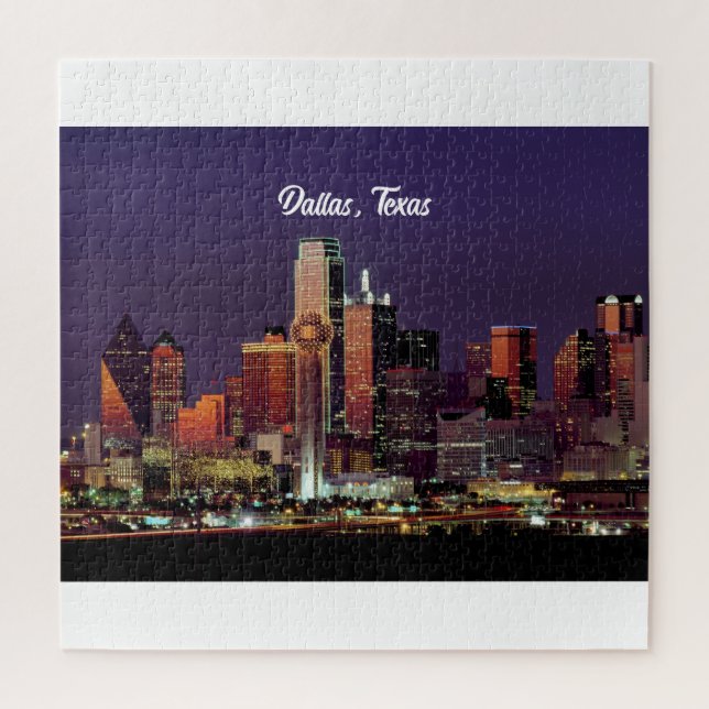 Puzzle Dallas, Texas skyline au crépuscule (Vertical)