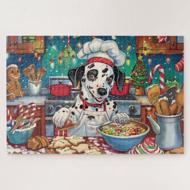 Puzzle Dalmatie : Noël festif (Horizontal)