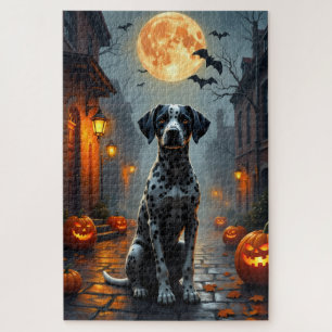 Puzzle Dalmatien Caserne de pompiers hantée Art Halloween