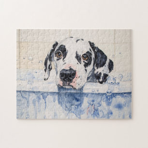 Puzzle Dalmatien Dog Bain Temps Peinture