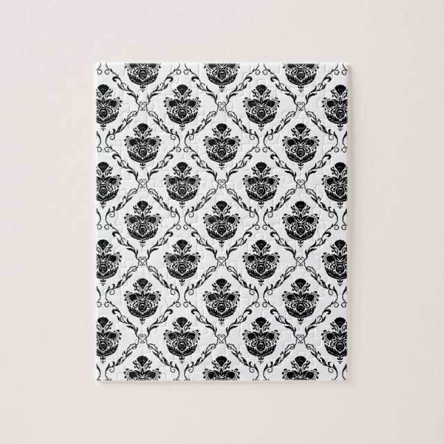 Puzzle Damas noir traditionnel (Vertical)