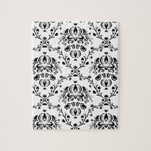 Puzzle Damask blanc et noir