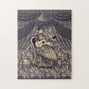 Puzzle Dame avec guitare