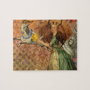 Puzzle Dame de la Renaissance Capricorne Fantaisie Vintag