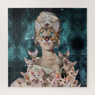 Puzzle Dame du chat