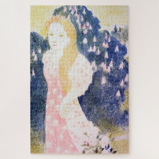 Puzzle Dame en Robe rose, Maurice Denis (Vertical)