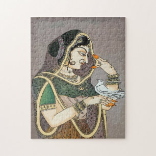 Puzzle Dame et colombe indiennes