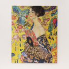 Dame Gustav Klimt Avec Ventilateur