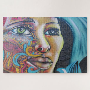 Puzzle dame peinte
