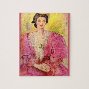 Puzzle dame rose