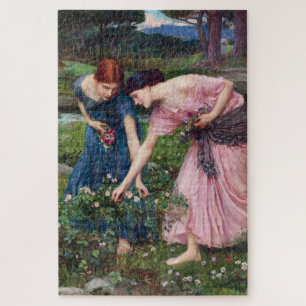 Puzzle Dames à cueillir des Roses, John William Waterhous