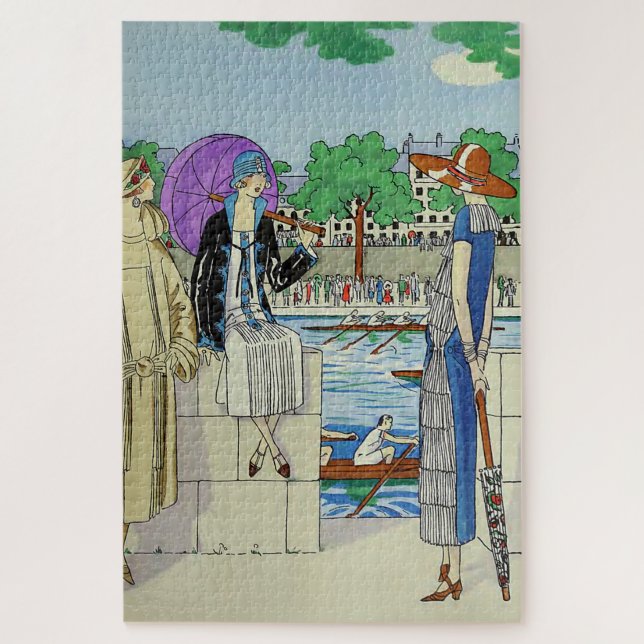 Puzzle Dames des années 1920 à Crew Race Regatta Art déco (Vertical)
