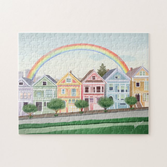 Puzzle Dames peintes de San Francisco Pastel (Horizontal)