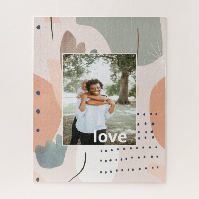 Puzzle d'amour artistique personnalisé (Vertical)