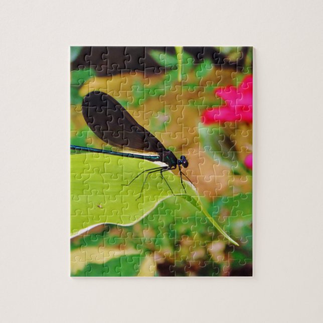 Puzzle Damselfly et Rose (Vertical)