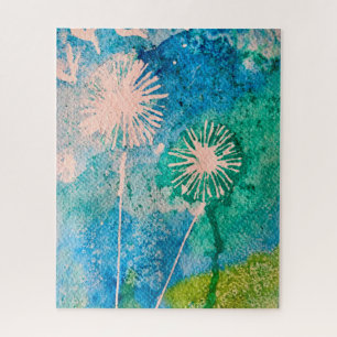 Puzzle Dandelion aquarelle abstraite peinte