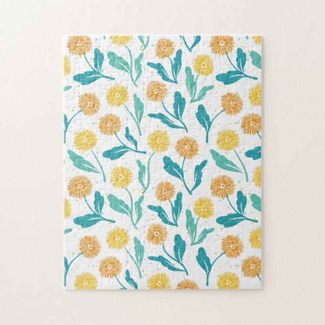 Puzzle Dandelion jaune motif floral - Inspiré par la natu (Vertical)