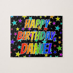 Puzzle "DANIEL" Prénom, Amusant "HEUREUX ANNIVERSAIRE"