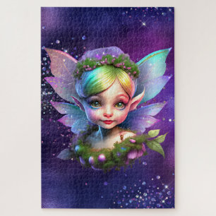 Puzzle d'anniversaire pour enfants fée lutin