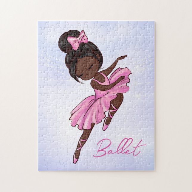 Puzzle Danse de ballet rose Tutu afro-américaine Ballerin (Vertical)