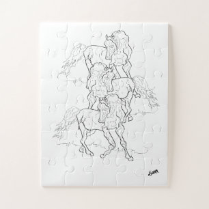 Puzzle : Danser des chevaux arabes